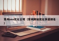 常州seo優化公司（常州網站優化快速排名）