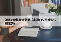 湖裏seo優化哪家好（金阊SEO網站優化哪家好）